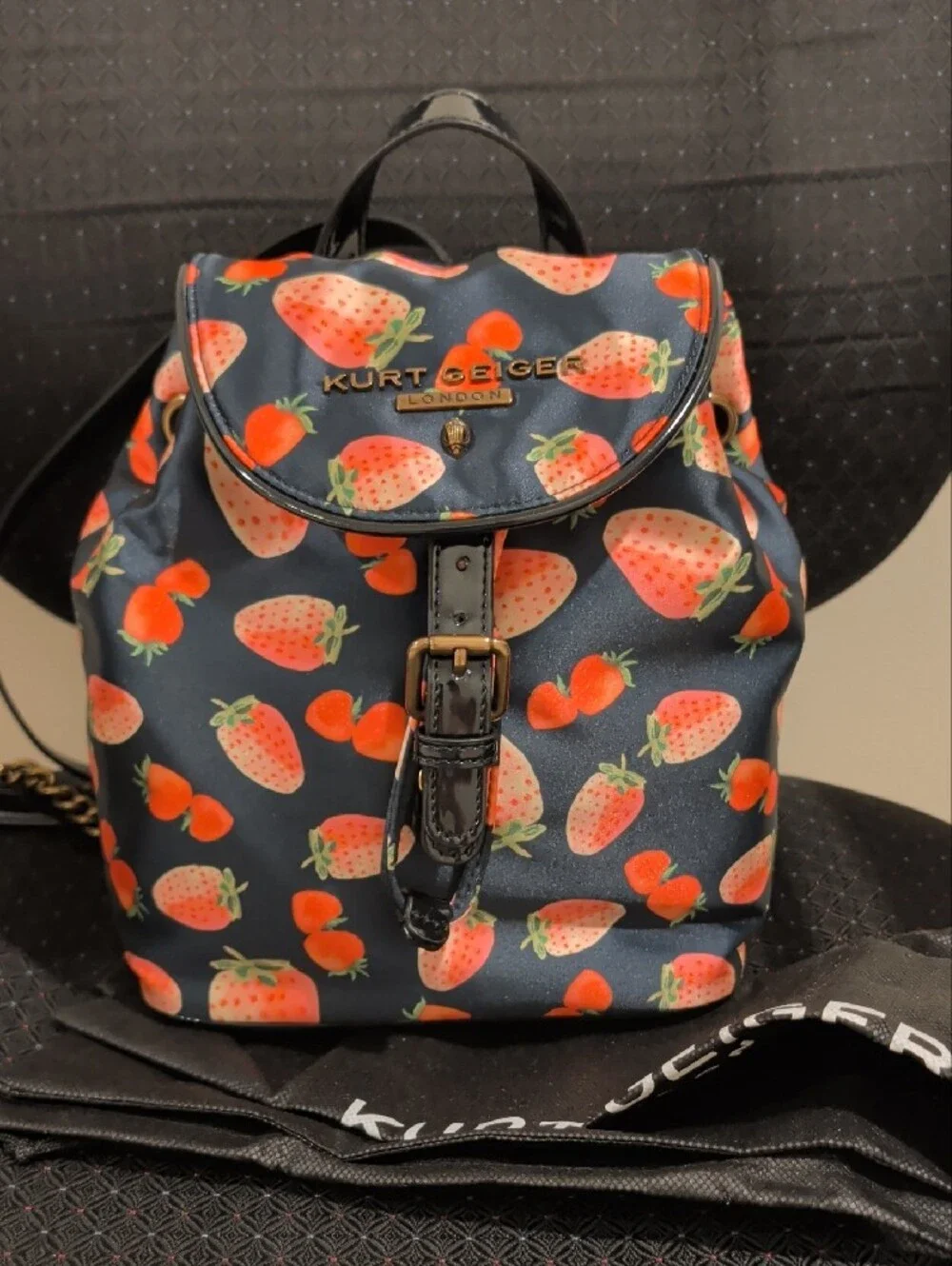 Kurt Geiger Strawberry-Print Mini Backpack